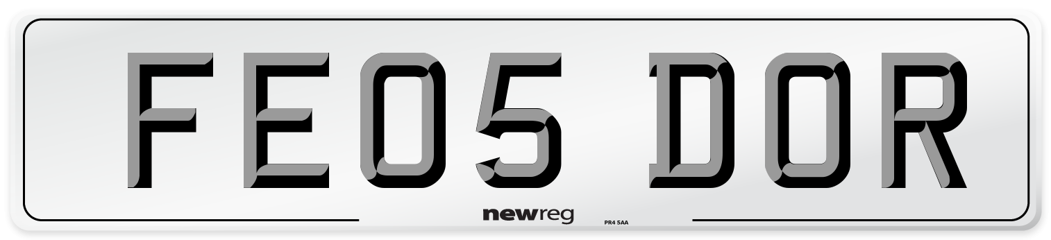 FE05 DOR Number Plate from New Reg